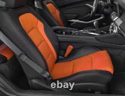 Orange Real Leather 2x Seat Belt Stalk Tall Covers For Range Rover P38 94-02