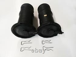 Pair of rear air springs and clips for all Range Rover P38A 1995 to 2002