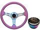 Pink Chrome Ts Steering Wheel + Neo Quick Release Boss Nch