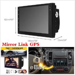 Quad Core Android 6.0 WIFI 7 2DIN Car Radio Stereo GPS SAT Nav Bluetooth TMPS