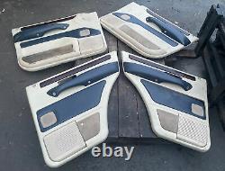 RANGE ROVER P38 Door Cards Set Of 4x 94-02 Cream With Blue Leather Very Rear