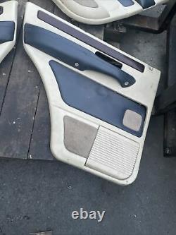 RANGE ROVER P38 Door Cards Set Of 4x 94-02 Cream With Blue Leather Very Rear