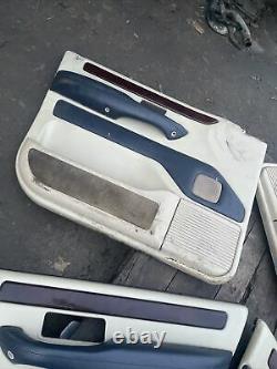 RANGE ROVER P38 Door Cards Set Of 4x 94-02 Cream With Blue Leather Very Rear