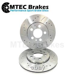 Range Rover II 2.5D 98-02 Front Brake Discs & Pads Drilled Grooved