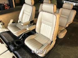 Range Rover P38 2.5 4.0 4.6 Cream Leather Interior Seats With Red Piping 94-02