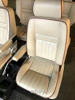Range Rover P38 2.5 4.0 4.6 Cream Leather Interior Seats With Red Piping 94-02