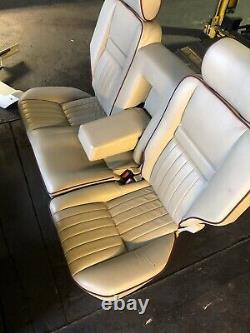 Range Rover P38 2.5 4.0 4.6 Cream Leather Interior Seats With Red Piping 94-02