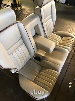 Range Rover P38 2.5 4.0 4.6 Cream Leather Interior Seats With Red Piping 94-02