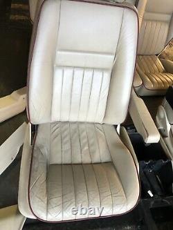 Range Rover P38 2.5 4.0 4.6 Cream Leather Interior Seats With Red Piping 94-02