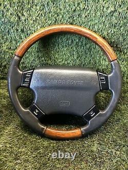 Range Rover P38 2.5 4.0 4.6 Genuine Walnut & Black Steering Wheel 94-02 Upgrade