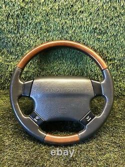 Range Rover P38 2.5 4.0 4.6 Genuine Walnut & Black Steering Wheel 94-02 Upgrade