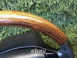 Range Rover P38 2.5 4.0 4.6 Genuine Walnut & Black Steering Wheel 94-02 Upgrade