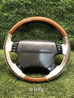 Range Rover P38 2.5 4.0 4.6 Genuine Walnut & Cream Steering Wheel 94-02 Upgrade