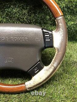 Range Rover P38 2.5 4.0 4.6 Genuine Walnut & Cream Steering Wheel 94-02 Upgrade