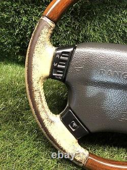 Range Rover P38 2.5 4.0 4.6 Genuine Walnut & Cream Steering Wheel 94-02 Upgrade