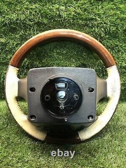 Range Rover P38 2.5 4.0 4.6 Genuine Walnut & Cream Steering Wheel 94-02 Upgrade