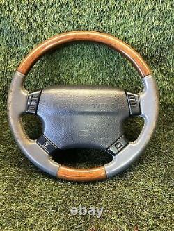 Range Rover P38 2.5 4.0 4.6 Genuine Walnut & Grey Steering Wheel 94-02 Upgrade