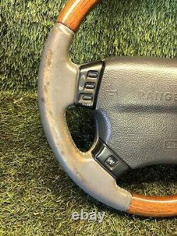 Range Rover P38 2.5 4.0 4.6 Genuine Walnut & Grey Steering Wheel 94-02 Upgrade