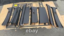 Range Rover P38 Full Set Of 8x Pillar Plastic Cover Trims 2001 Black