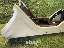 Range Rover P38 Genuine Cream And Walnut Leather Centre Console Side Panel 94-02