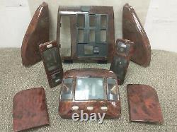 Range Rover P38 New Window Switch Panel, Arm, Tweeter, Light Covers Walnut