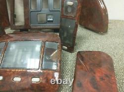 Range Rover P38 New Window Switch Panel, Arm, Tweeter, Light Covers Walnut