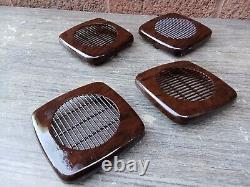 Range Rover P38 Small Speaker Grills Walnut