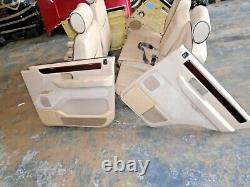 Range rover p38 cream leather manually operated seats and door cards