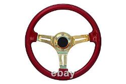 Red Gold TS Steering Wheel + NEO CHROME BN Quick Release boss