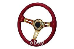 Red Gold TS Steering Wheel + Quick Release boss B30