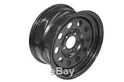 Set Of 4 Steel Modular Wheels Black Grw012 Fits Land Rover Discovery 2 98-2004