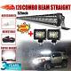 Straight 52inch 2400w Led Light Bar Spot Flood Offroad Truck+ 4 Pods Lamp +wire