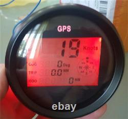 TRIP Meter GPS LCD Digital Speedometer Gauges 85mm 12/24V Car Truck Boat Yacht