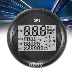 TRIP Meter GPS LCD Digital Speedometer Gauges 85mm 12/24V Car Truck Boat Yacht