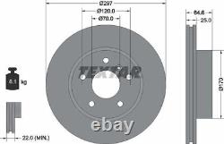 Textar Car Brake Discs (Pair) Front Outer Diameter 297mm For Land Rover 92093600
