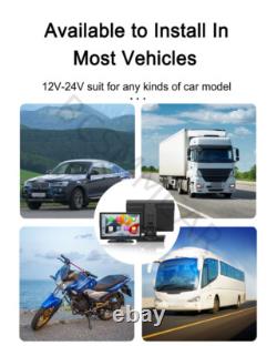 Touch Screen Dash Cam Car DVR Video Recorder Player For CarPlay Android Auto GPS