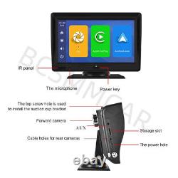 Touch Screen Dash Cam Car DVR Video Recorder Player For CarPlay Android Auto GPS