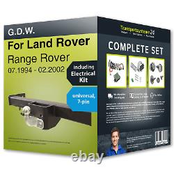 Towbar fixed for LAND ROVER Range Rover 94- + 7pin universal electrical-kit NEW