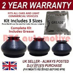 Universal Ball Joint Track Rod End Rubber Boot Gaiter Kit + Grease Fits All Cars