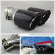 Universal Glossy 100%real Carbon Fiber Twin Double Exhaust Pipe Muffler Tail Tip