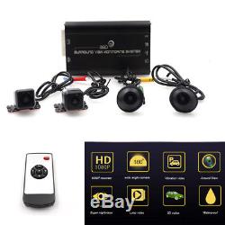 Vehicle Car DVR 3D 360 Surround View Panorama System with 4x Cameras Waterproof