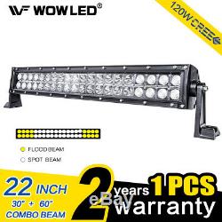 WOW 120W 22 LED Roof Lights Bar for Offroad Driving Car Truck SUV 4WD Lamp