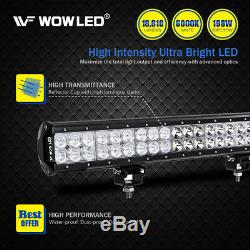 WOW 30 198W LED Combo Driving Lights Roof Bar ATV UTE Truck Boat 4WD + Wiring