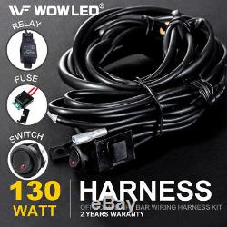 WOW Wiring Harness Switch Relay Kit for Connect 2 LED Work Driving Light Bar