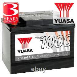 Yuasa Car Battery Calcium 12V 600CCA 72Ah T1 For Land Rover Defender 110 2.5